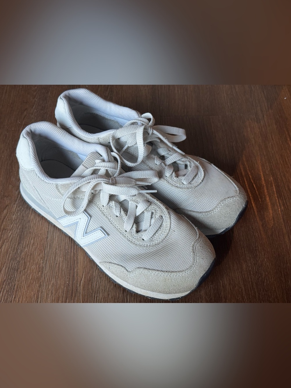 New Balance Women's Cream Lace-Up Sneakers
